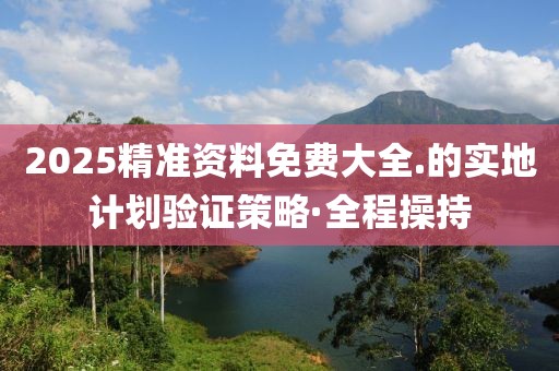 2025精準(zhǔn)資料免費(fèi)大全.的實(shí)地計(jì)劃驗(yàn)證策略·全程操持