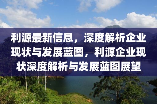 利源最新信息，深度解析企業(yè)現狀與發(fā)展藍圖，利源企業(yè)現狀深度解析與發(fā)展藍圖展望