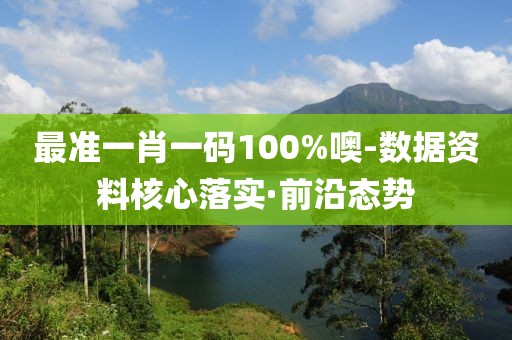 最準(zhǔn)一肖一碼100%噢-數(shù)據(jù)資料核心落實(shí)·前沿態(tài)勢(shì)