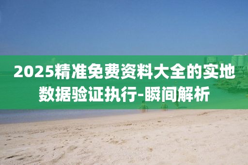 2025精準(zhǔn)免費(fèi)資料大全的實(shí)地?cái)?shù)據(jù)驗(yàn)證執(zhí)行-瞬間解析