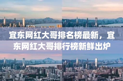 宜東網(wǎng)紅大哥排名榜最新，宜東網(wǎng)紅大哥排行榜新鮮出爐