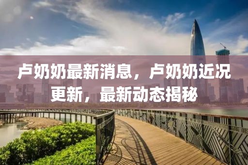 盧奶奶最新消息，盧奶奶近況更新，最新動態(tài)揭秘