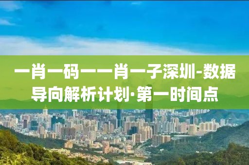 一肖一碼一一肖一子深圳-數(shù)據(jù)導(dǎo)向解析計劃·第一時間點