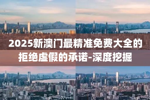 2025新澳門最精準(zhǔn)免費大全的拒絕虛假的承諾-深度挖掘