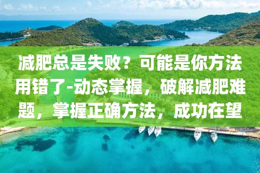 減肥總是失??？可能是你方法用錯(cuò)了-動(dòng)態(tài)掌握，破解減肥難題，掌握正確方法，成功在望