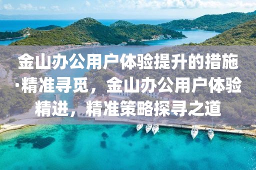 金山辦公用戶體驗提升的措施·精準(zhǔn)尋覓，金山辦公用戶體驗精進(jìn)，精準(zhǔn)策略探尋之道