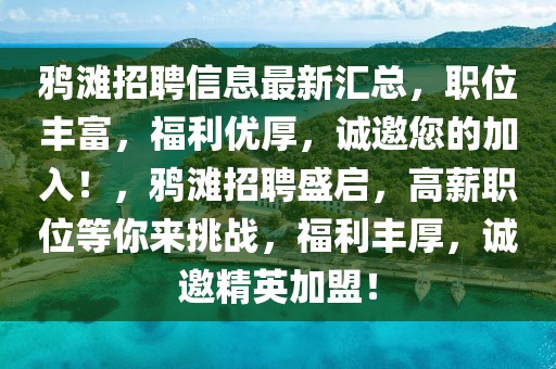 鴉灘招聘信息最新匯總，職位豐富，福利優(yōu)厚，誠邀您的加入！，鴉灘招聘盛啟，高薪職位等你來挑戰(zhàn)，福利豐厚，誠邀精英加盟！