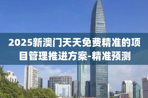 2025新澳門天天免費精準(zhǔn)的項目管理推進(jìn)方案-精準(zhǔn)預(yù)測