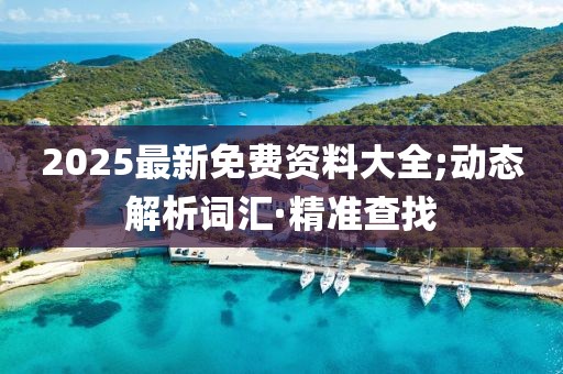 2025最新免費(fèi)資料大全;動(dòng)態(tài)解析詞匯·精準(zhǔn)查找