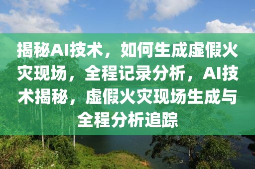 揭秘AI技術(shù)，如何生成虛假火災(zāi)現(xiàn)場(chǎng)，全程記錄分析，AI技術(shù)揭秘，虛假火災(zāi)現(xiàn)場(chǎng)生成與全程分析追蹤