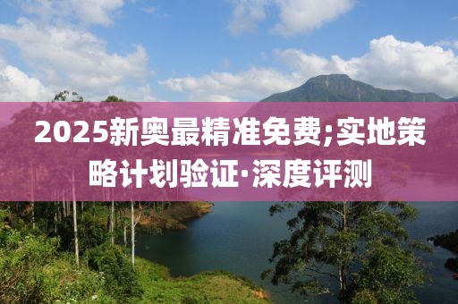 2025新奧最精準(zhǔn)免費;實地策略計劃驗證·深度評測