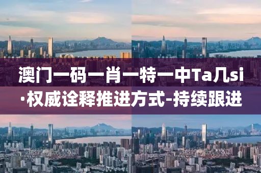 澳門一碼一肖一特一中Ta幾si·權(quán)威詮釋推進(jìn)方式-持續(xù)跟進(jìn)