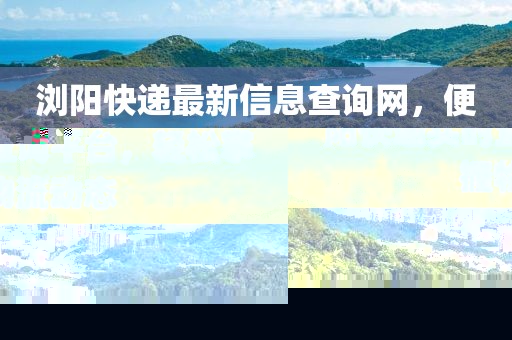 瀏陽快遞最新信息查詢網，便捷、實時，掌握物流動態(tài)，瀏陽快遞實時查詢平臺，輕松掌握物流動態(tài)