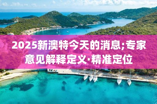 2025新澳特今天的消息;專家意見解釋定義·精準(zhǔn)定位