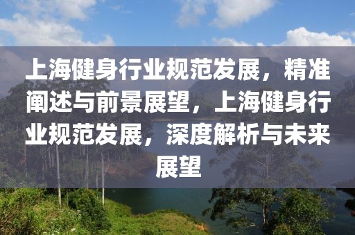 上海健身行業(yè)規(guī)范發(fā)展，精準(zhǔn)闡述與前景展望，上海健身行業(yè)規(guī)范發(fā)展，深度解析與未來展望
