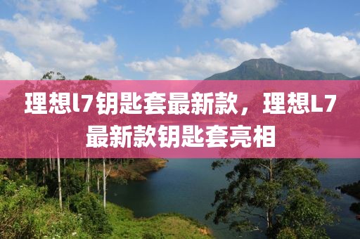 理想l7鑰匙套最新款，理想L7最新款鑰匙套亮相