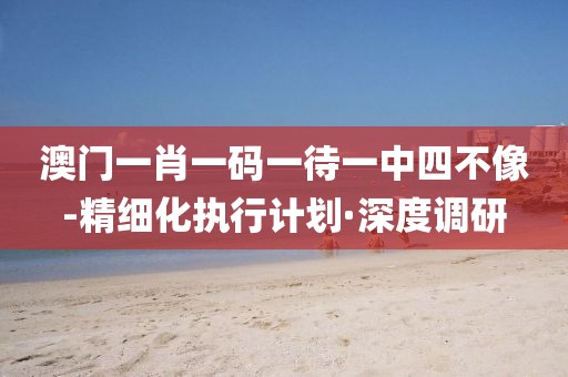 澳門一肖一碼一待一中四不像-精細(xì)化執(zhí)行計(jì)劃·深度調(diào)研