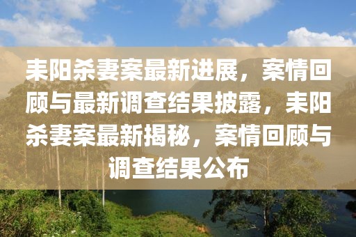 耒陽(yáng)殺妻案最新進(jìn)展，案情回顧與最新調(diào)查結(jié)果披露，耒陽(yáng)殺妻案最新揭秘，案情回顧與調(diào)查結(jié)果公布