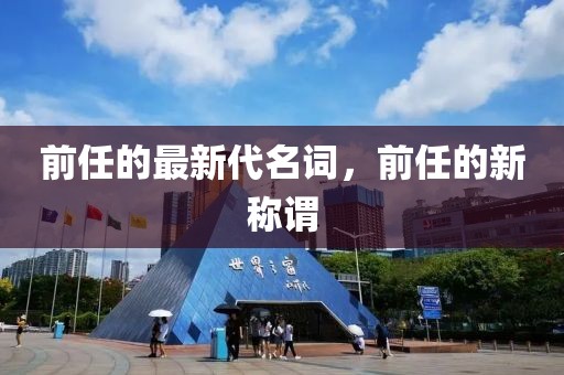 前任的最新代名詞，前任的新稱謂