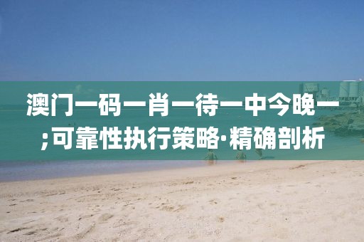 澳門一碼一肖一待一中今晚一;可靠性執(zhí)行策略·精確剖析