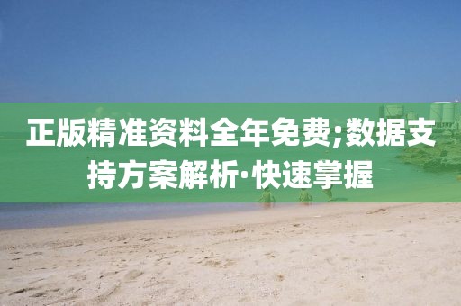 正版精準(zhǔn)資料全年免費(fèi);數(shù)據(jù)支持方案解析·快速掌握