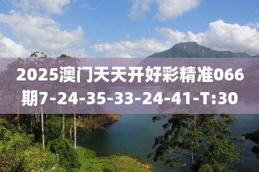 2025澳門天天開好彩精準066期7-24-35-33-24-41-T:30