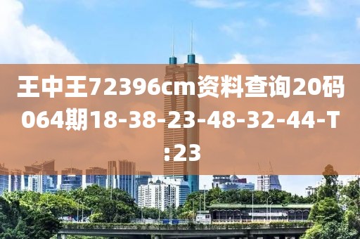 王中王72396cm資料查詢20碼064期18-38-23-48-32-44-T:23