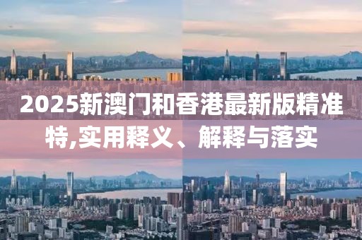 2025新澳門和香港最新版精準特,實用釋義、解釋與落實