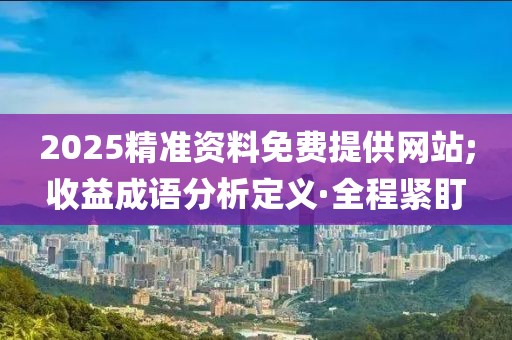 2025精準(zhǔn)資料免費(fèi)提供網(wǎng)站;收益成語分析定義·全程緊盯