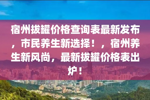 宿州拔罐價格查詢表最新發(fā)布，市民養(yǎng)生新選擇！，宿州養(yǎng)生新風(fēng)尚，最新拔罐價格表出爐！