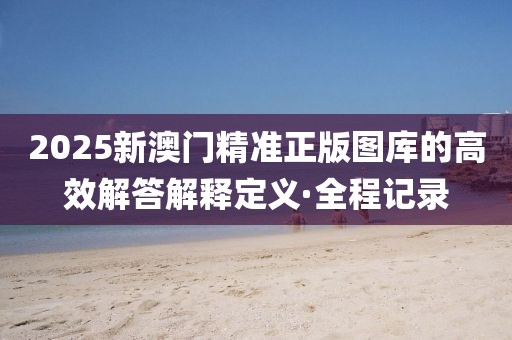 2025新澳門精準(zhǔn)正版圖庫的高效解答解釋定義·全程記錄