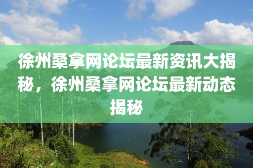 徐州桑拿網(wǎng)論壇最新資訊大揭秘，徐州桑拿網(wǎng)論壇最新動(dòng)態(tài)揭秘