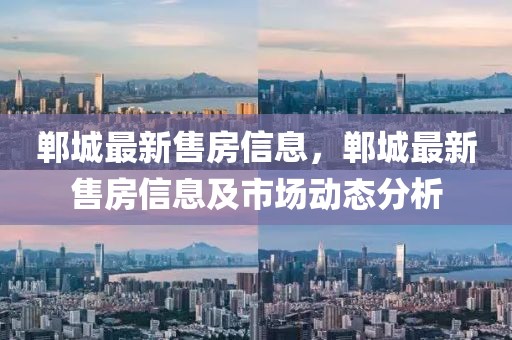 鄲城最新售房信息，鄲城最新售房信息及市場動態(tài)分析