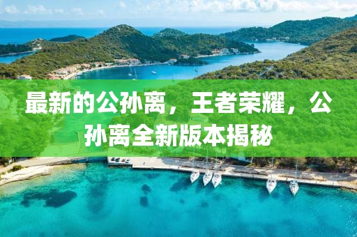 最新的公孫離，王者榮耀，公孫離全新版本揭秘