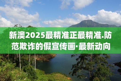 新澳2025最精準(zhǔn)正最精準(zhǔn).防范欺詐的假宣傳畫·最新動(dòng)向