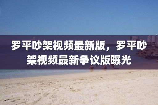 羅平吵架視頻最新版，羅平吵架視頻最新爭議版曝光