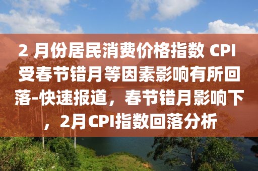 2 月份居民消費(fèi)價(jià)格指數(shù) CPI 受春節(jié)錯(cuò)月等因素影響有所回落-快速報(bào)道，春節(jié)錯(cuò)月影響下，2月CPI指數(shù)回落分析