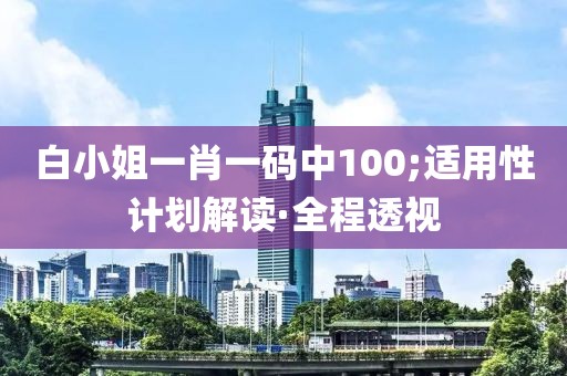 白小姐一肖一碼中100;適用性計(jì)劃解讀·全程透視