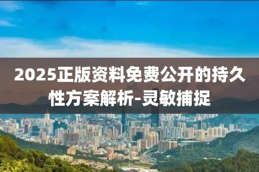 2025正版資料免費(fèi)公開(kāi)的持久性方案解析-靈敏捕捉
