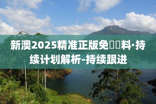 新澳2025精準(zhǔn)正版免費(fèi)資料·持續(xù)計(jì)劃解析-持續(xù)跟進(jìn)