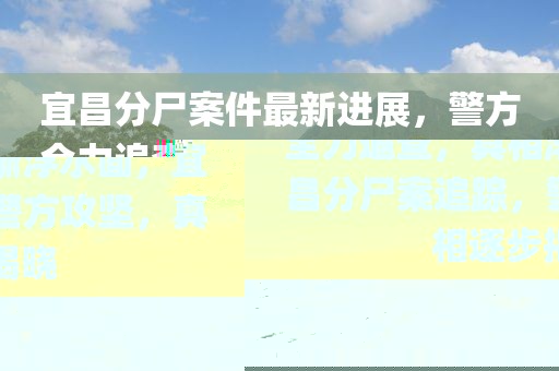 宜昌分尸案件最新進(jìn)展，警方全力追查，真相漸浮水面，宜昌分尸案追蹤，警方攻堅(jiān)，真相逐步揭曉