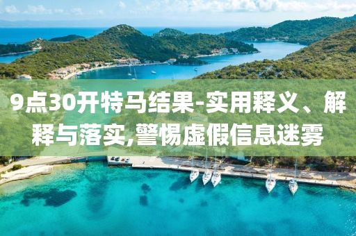 9點(diǎn)30開(kāi)特馬結(jié)果-實(shí)用釋義、解釋與落實(shí),警惕虛假信息迷霧
