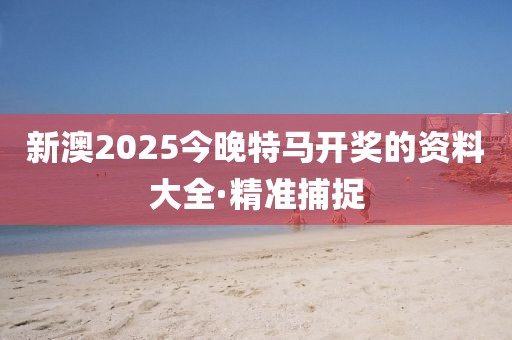 新澳2025今晚特馬開獎(jiǎng)的資料大全·精準(zhǔn)捕捉