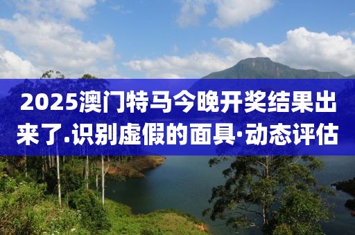 2025澳門特馬今晚開獎結(jié)果出來了.識別虛假的面具·動態(tài)評估