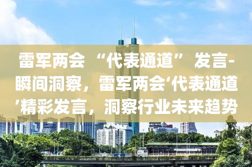 雷軍兩會(huì) “代表通道” 發(fā)言-瞬間洞察，雷軍兩會(huì)‘代表通道’精彩發(fā)言，洞察行業(yè)未來趨勢(shì)