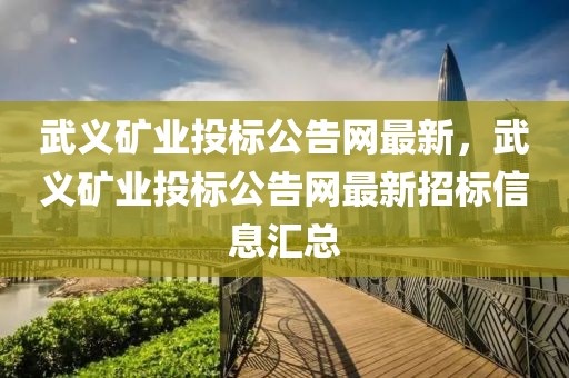 武義礦業(yè)投標公告網(wǎng)最新，武義礦業(yè)投標公告網(wǎng)最新招標信息匯總