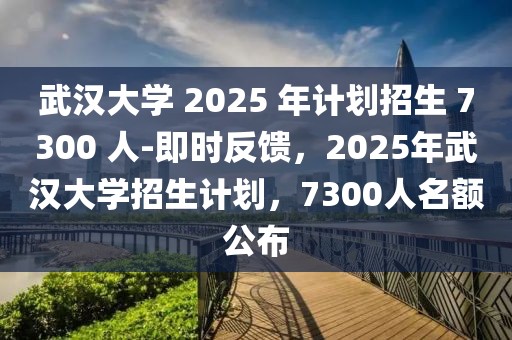 武漢大學(xué) 2025 年計(jì)劃招生 7300 人-即時(shí)反饋，2025年武漢大學(xué)招生計(jì)劃，7300人名額公布