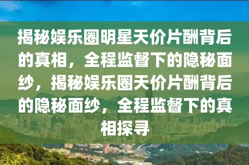 揭秘娛樂圈明星天價片酬背后的真相，全程監(jiān)督下的隱秘面紗，揭秘娛樂圈天價片酬背后的隱秘面紗，全程監(jiān)督下的真相探尋