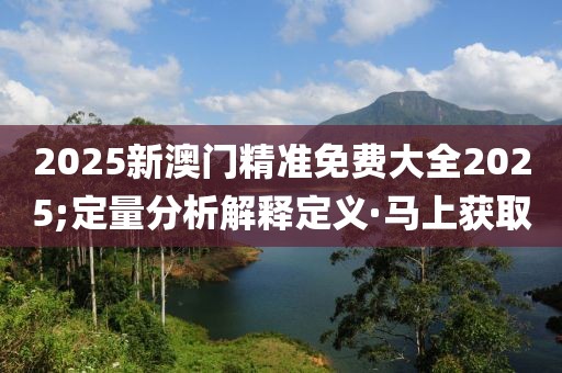 2025新澳門(mén)精準(zhǔn)免費(fèi)大全2025;定量分析解釋定義·馬上獲取