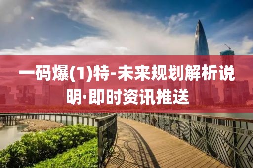 一碼爆(1)特-未來規(guī)劃解析說明·即時資訊推送